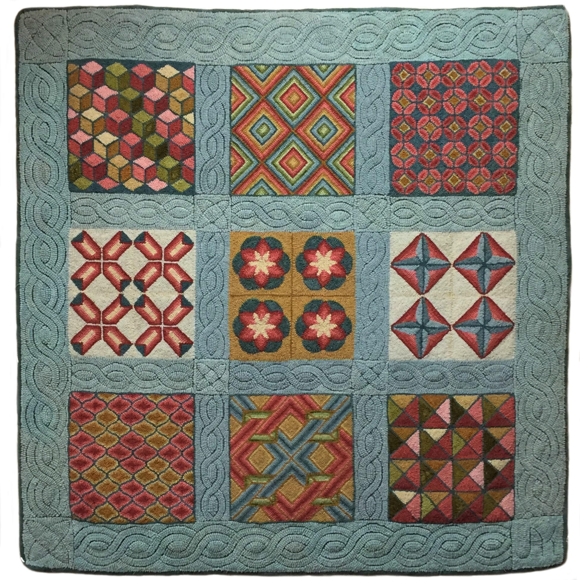 geometric quilt rughookingmagazinecom