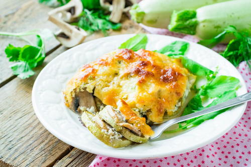 Roasted Zucchini with Mushroom in a Sour Cream Sauce | RecipeLion.com