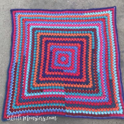 Color Pop Crochet Baby Afghan