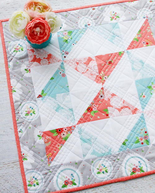 Vintage Paths Pinwheel Mini Quilt