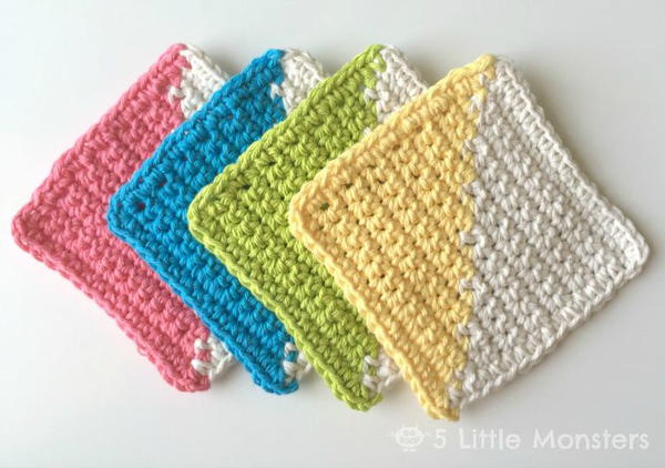 Stylish 2 Color Crochet Coaster Pattern