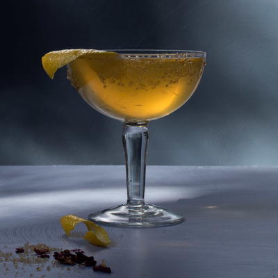 Fancy Quince Brandy Champagne Cocktail