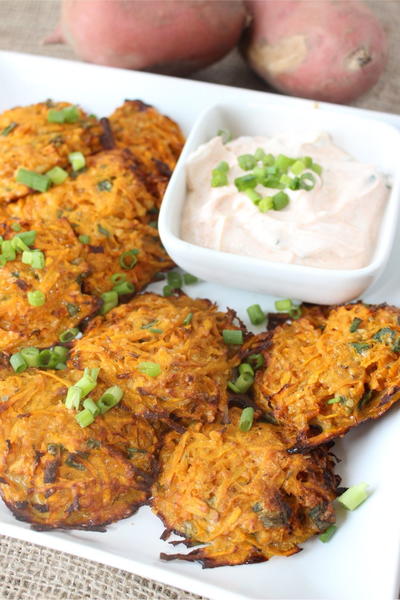 Baked Sweet Potato Fritters