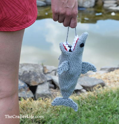 Shark Crochet Sunglasses Case