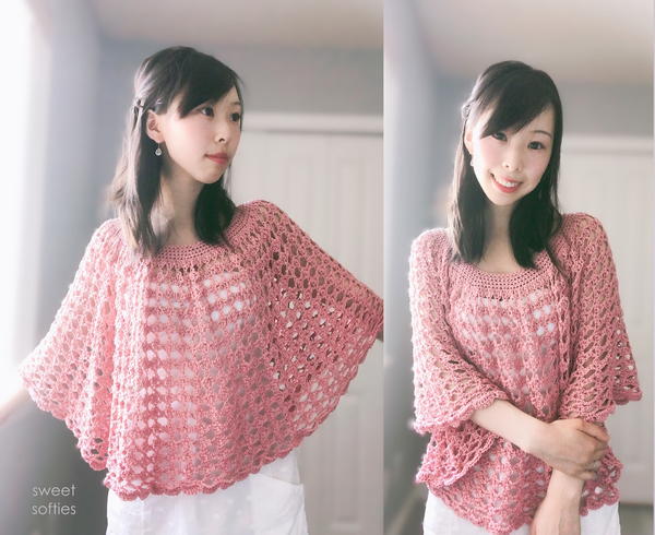 Rose Finch Capelet Vintage Lace Poncho