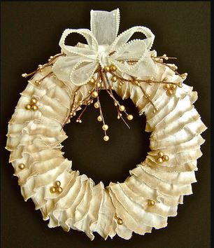 Ivory Ruffles Wreath