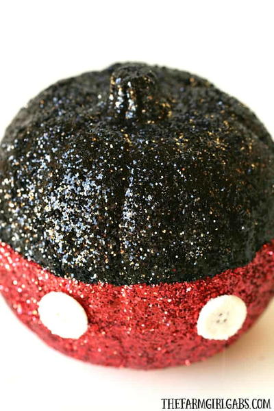 Mickey Mouse Glitter Pumpkin