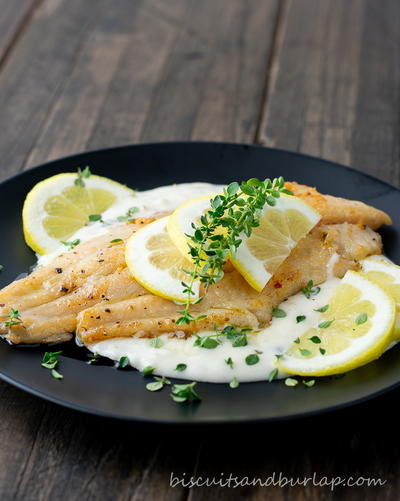Catfish with Lemon Thyme Sauce