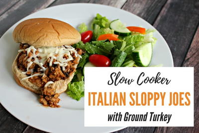 Ground Turkey Slow Cooker Italian Sloppy Joes