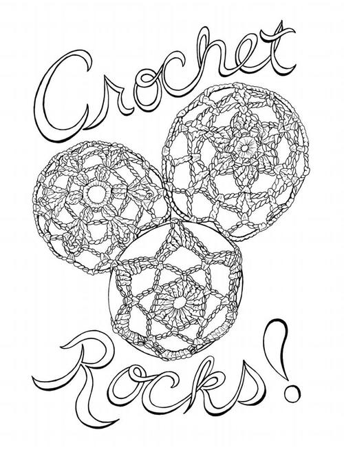 Crochet Rocks Coloring Page