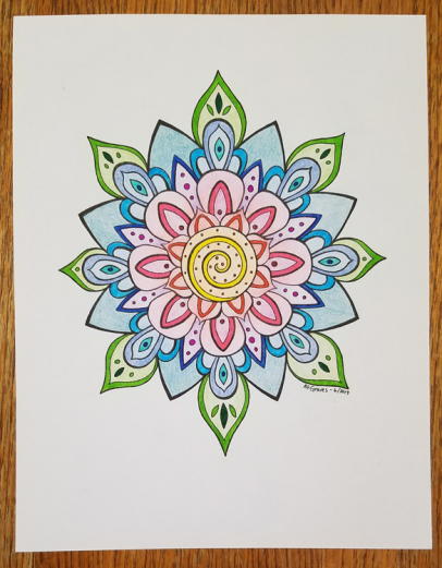 Stunning Floral Mandala Coloring Page