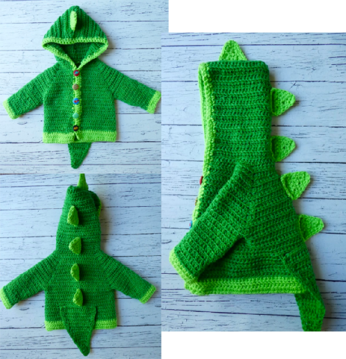 Crochet baby dinosaur outfit pattern hotsell