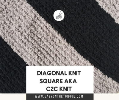 Diagonal Knit Square