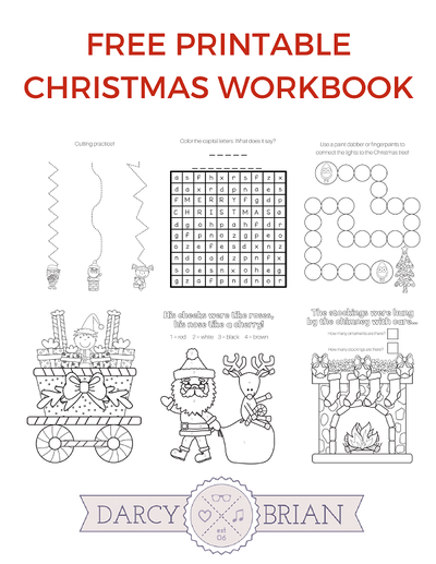 Printable Christmas Games Coloring Workbook