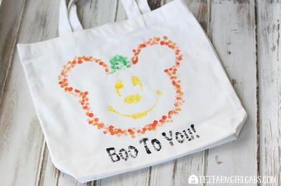 Eraser-Stamped Disney Halloween Treat Bag