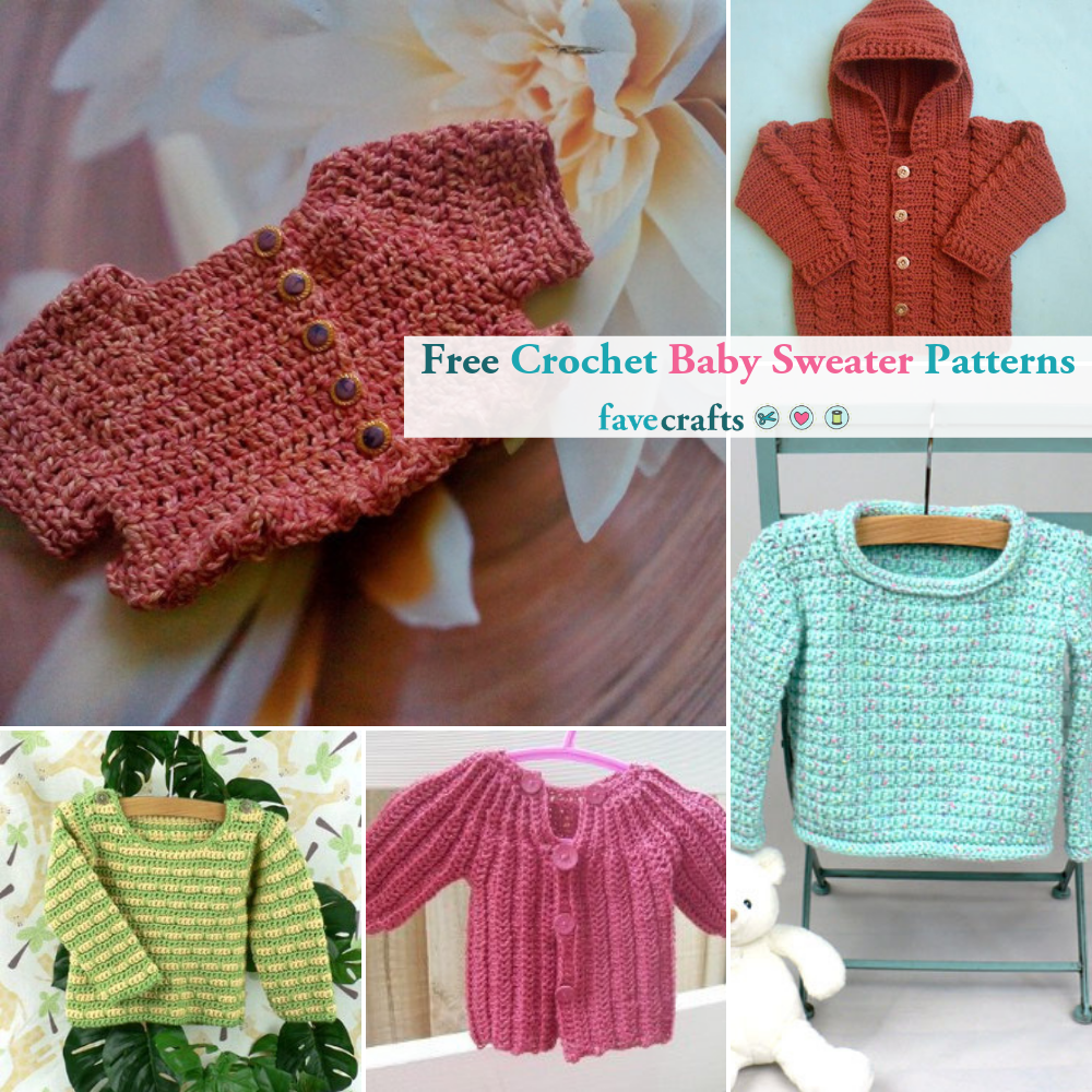 10 Free Crochet Baby Sweater Patterns (and Pattern Sets)