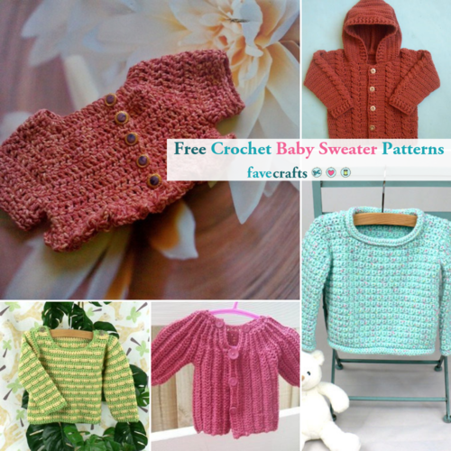 10 Free Crochet Baby Sweater Patterns And Pattern Sets Favecrafts Com