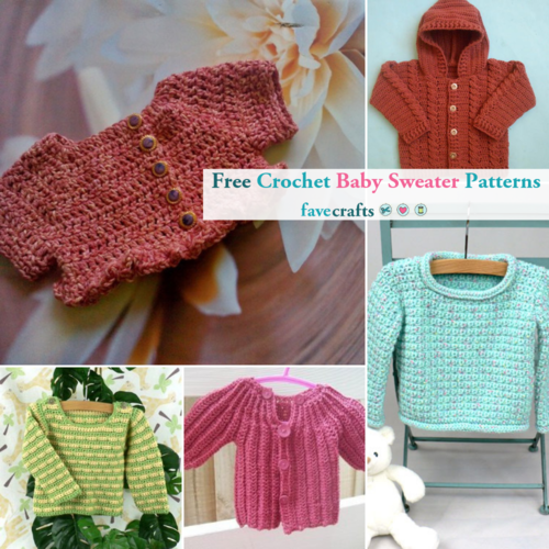 pic Pattern One Piece Crochet Baby Sweater 10 free crochet baby sweater patterns