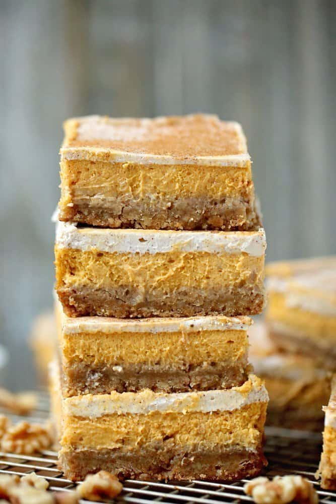 Layered Pumpkin Squares | TheBestDessertRecipes.com