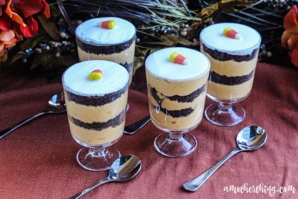 Pumpkin and Oreo Mousse Parfaits