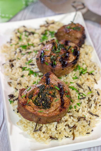 Grilled Stuffed Flank Steak