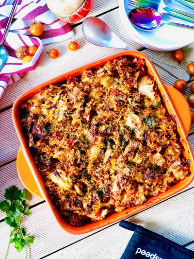 Cabbage Casserole with Beef Mince and Fresh Herbs ...