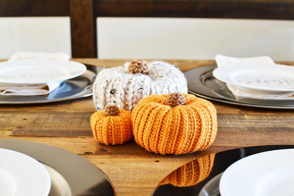 Faux Knit Pumpkins