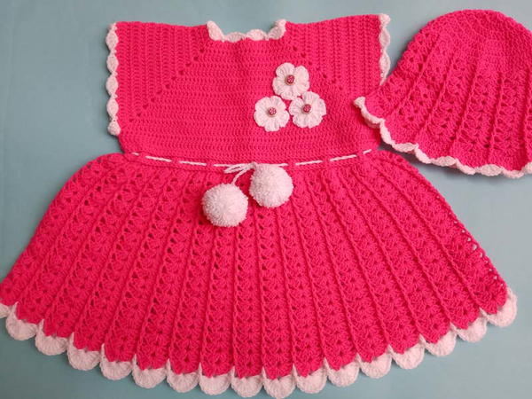 Woolen Baby Frock Crochet Frock Buy Online at Best Prices in Pakistan   Darazpk