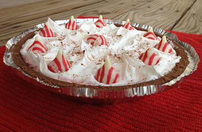 White Chocolate and Peppermint Pie
