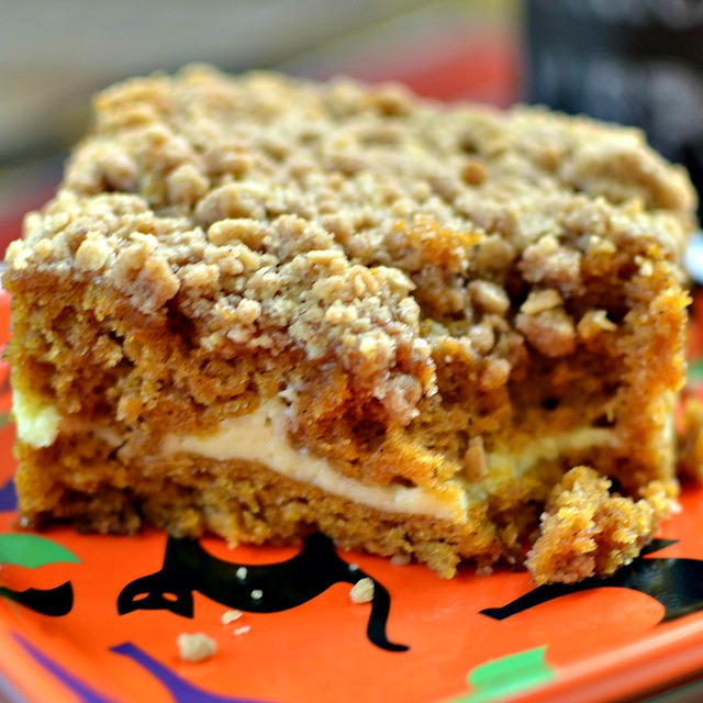 Pumpkin Cake with Cream Cheese Filling