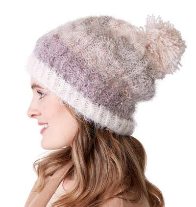 Lucky Horseshoe Cable Knit Hat