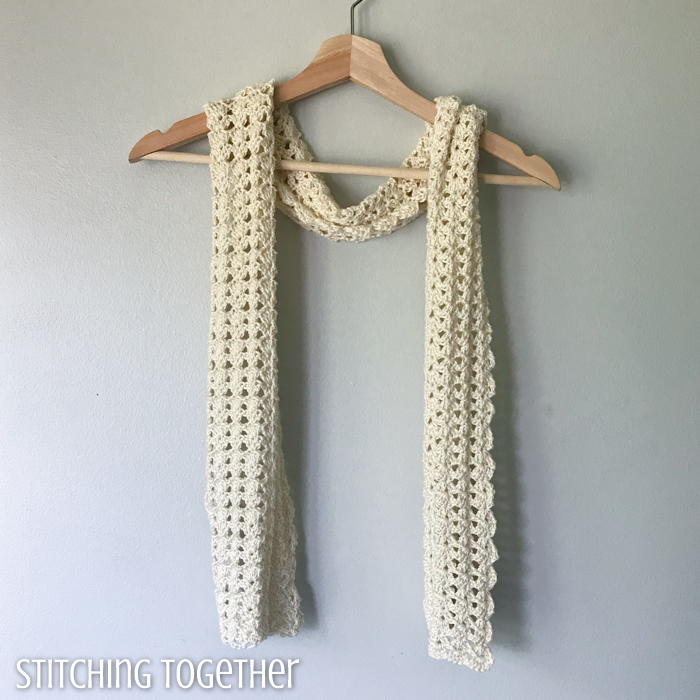 Seashore Shell Stitch Scarf | AllFreeCrochet.com