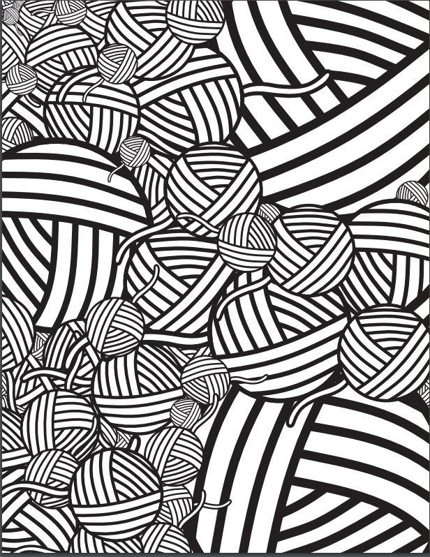 ball of yarn coloring page