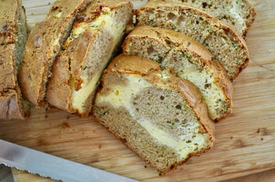 Zucchini Bread with Cheesecake Swirl