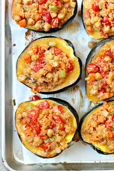 Vegan Stuffed Acorn Squash