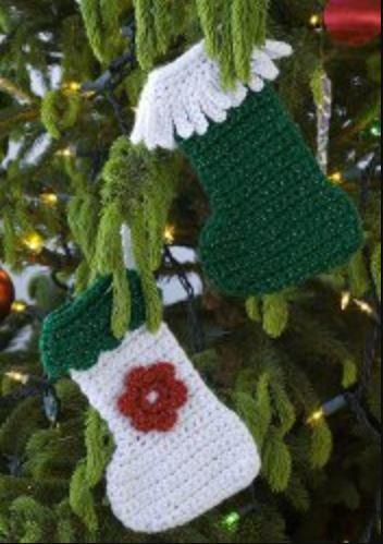 Mini Crochet Stocking Ornaments