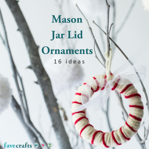 16 Mason Jar Lid Ornaments