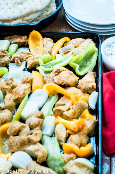 Chicken Shawarma Sheet Pan Dinner