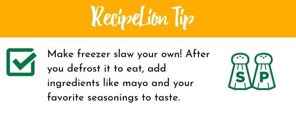 Tip for making freezer coleslaw