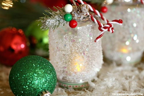 Gorgeous DIY Snowy Lantern Ornament