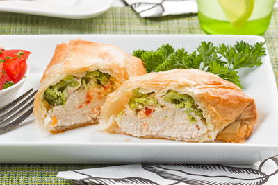 Phyllo-Wrapped Tuscan Chicken