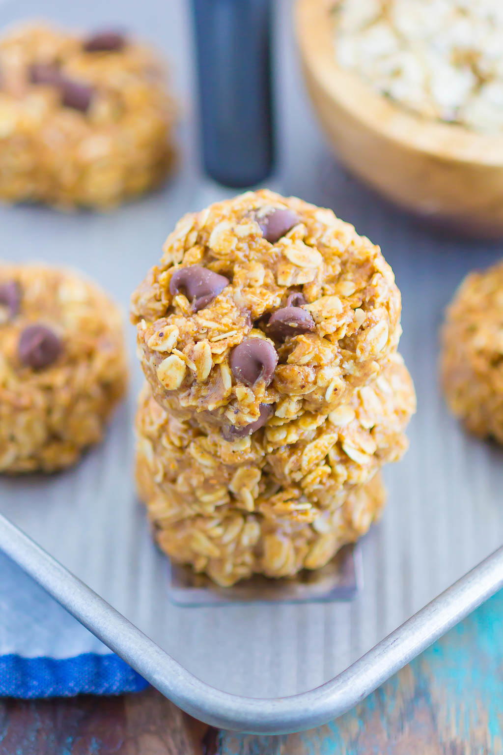 No Bake Almond Butter Oatmeal Cookies