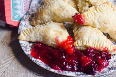 Turkey Turnovers with Cranberry Sauce
