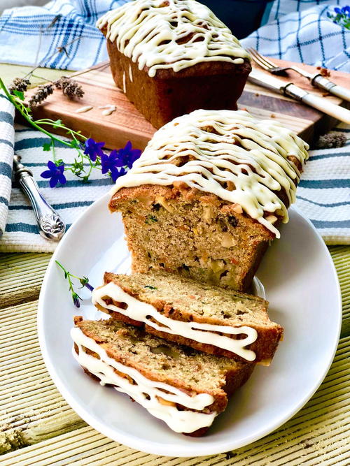 Apple Carrot and Zucchini Cake with Ginger and Turmeric
