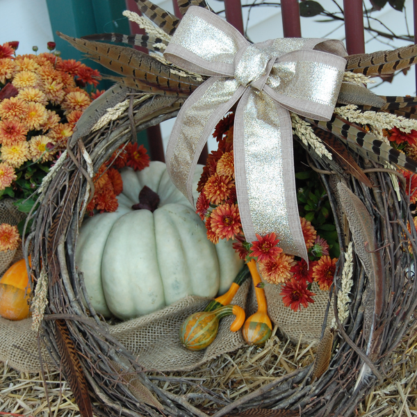 DIY Fall Feathered Wreath