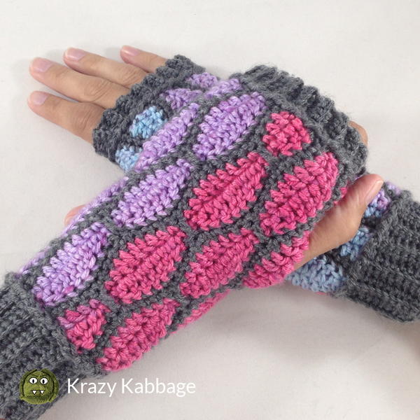 Stained Glass Fingerless Gloves