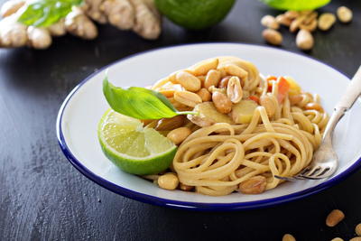 Lime Peanut Sauce with Pasta