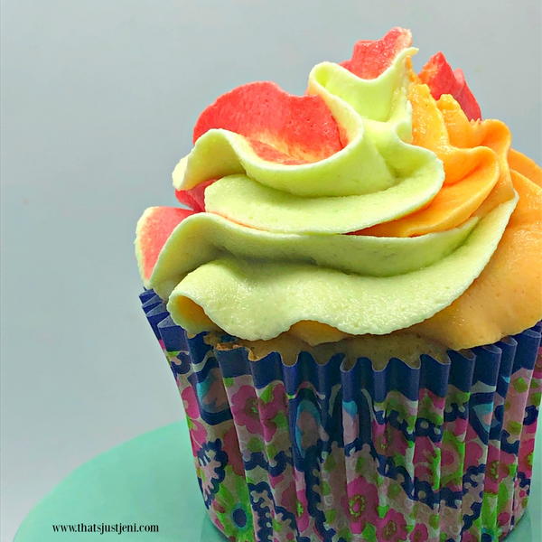 Rainbow Sherbet Cupcakes