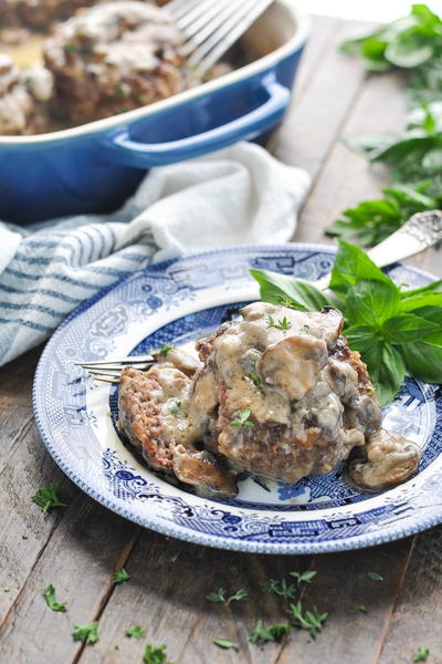 Hamburger Steak with Mushroom Gravy