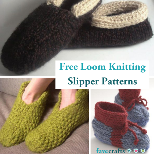 5 Free Loom Knitting Slipper Patterns | FaveCrafts.com